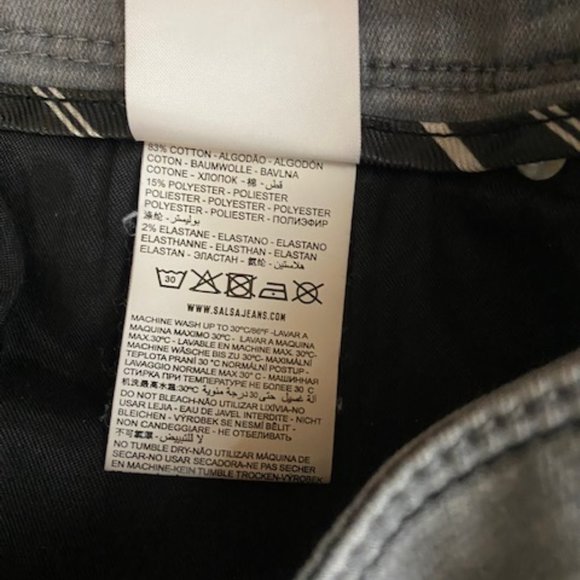 Salsa Jeans, Size 28 x 30, Grey - Picture 8 of 8